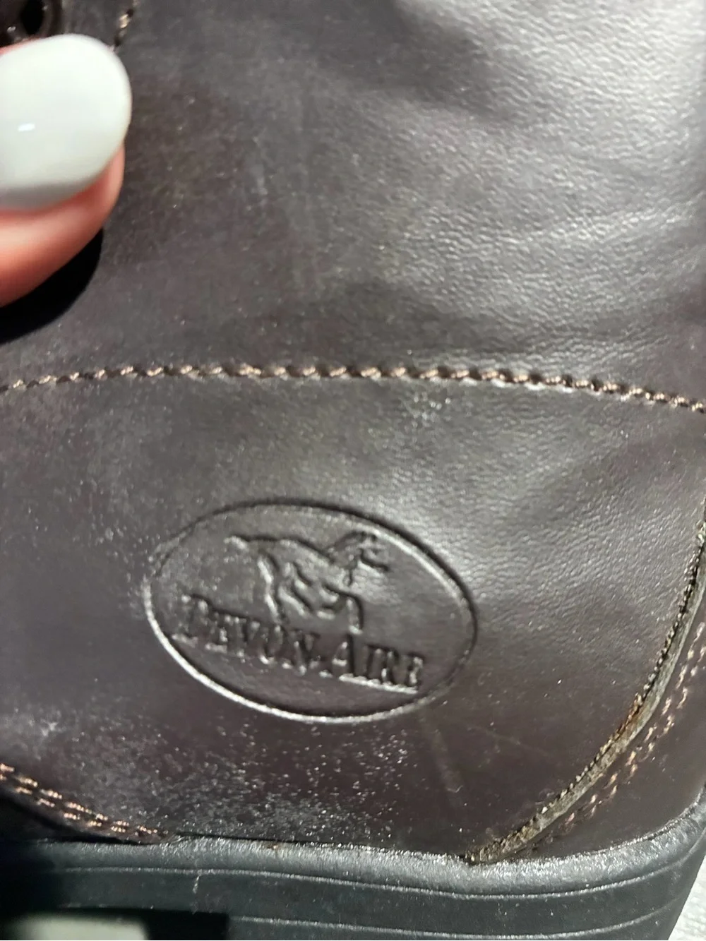 Devon aire equistrian Leather Lace-Up Ankle Boots in Dark Brown big girls size 1